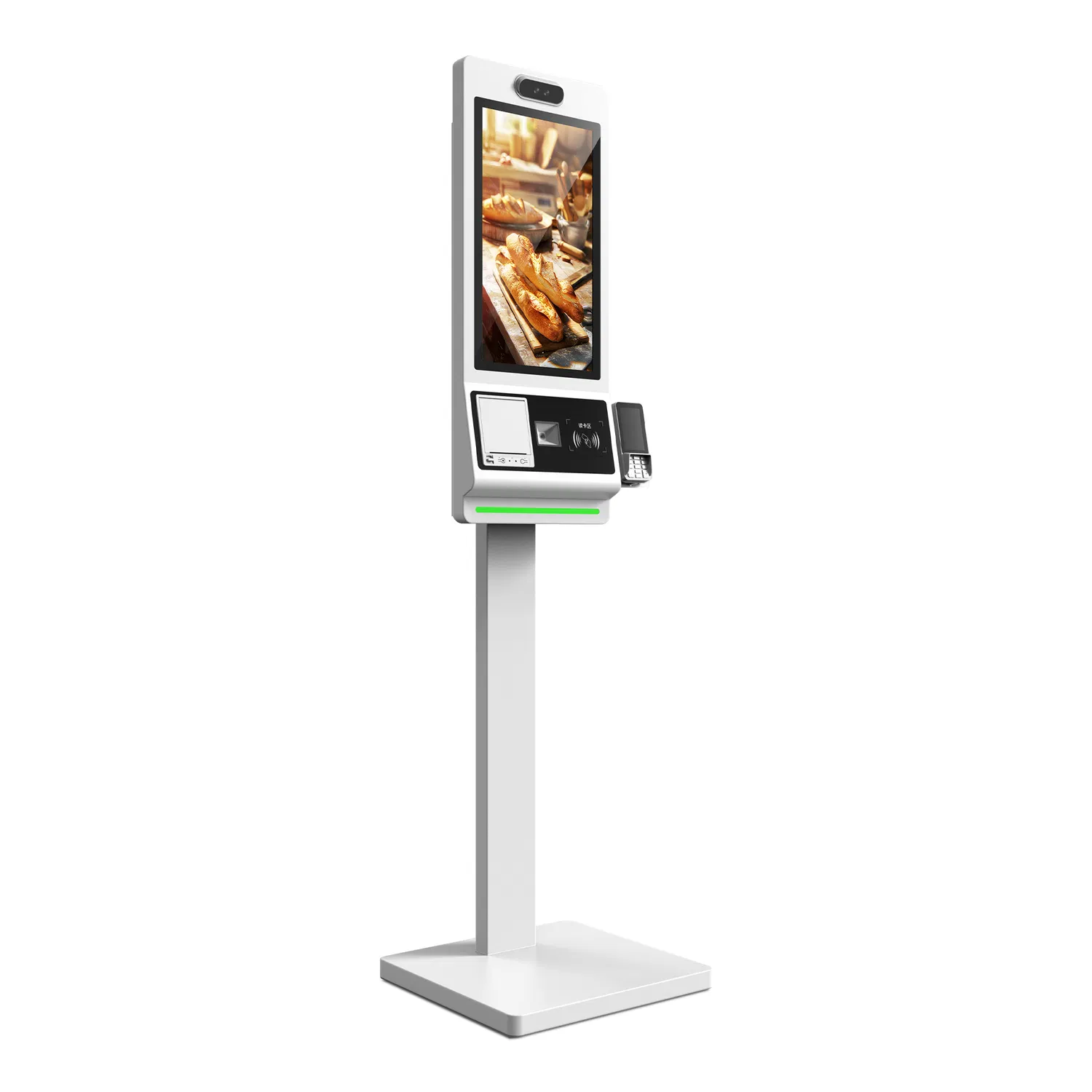 Sistema di Checkout Self Service Interattivo 32-Inch Schermo del Sistema Operativo Windows Scanner di Codici QR Stampante di Ricevute 21.5-Inch pictures & photos