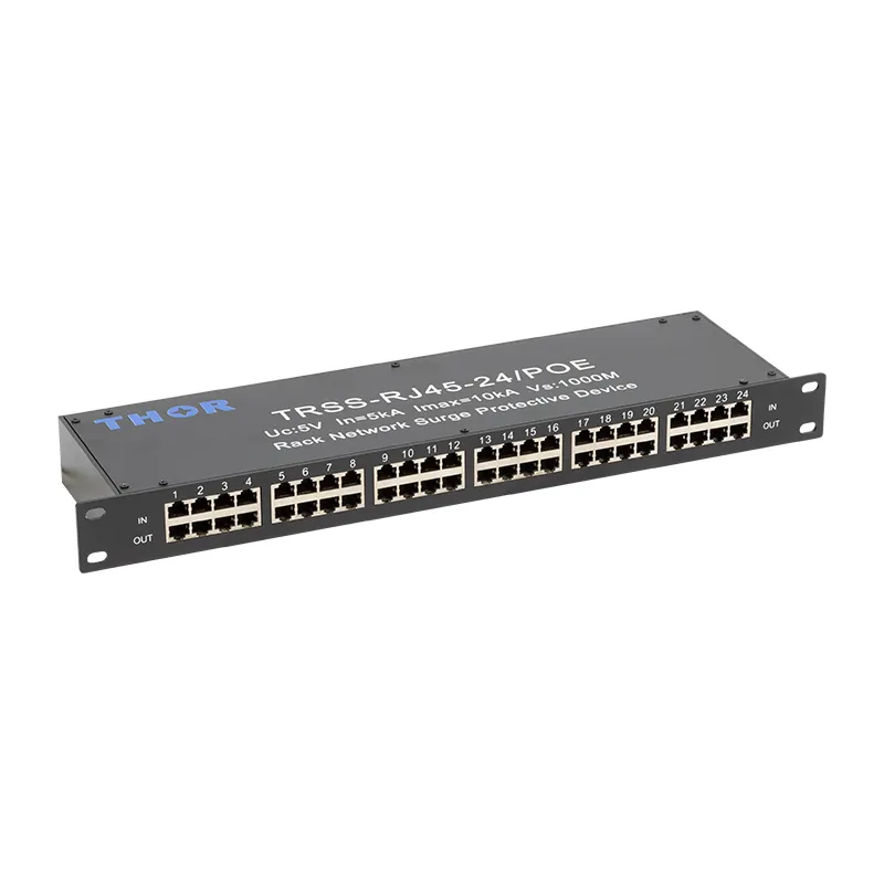 Arresto di sovratensione Ethernet RJ45 Arresto di sovratensione Ethernet SPD 24 Interfaccia protettore di sovratensione di rete Rackmount Sicurezza computer pictures & photos