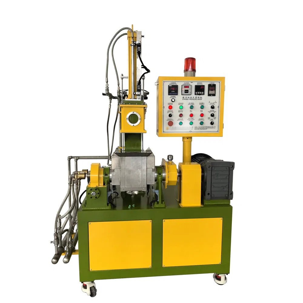 Macchina di miscelazione interna automatica PLC personalizzata ad alta coppia per la compattazione di masterbatch in gomma e plastica, macchina per test di campioni R&D di piccole dimensioni pictures & photos