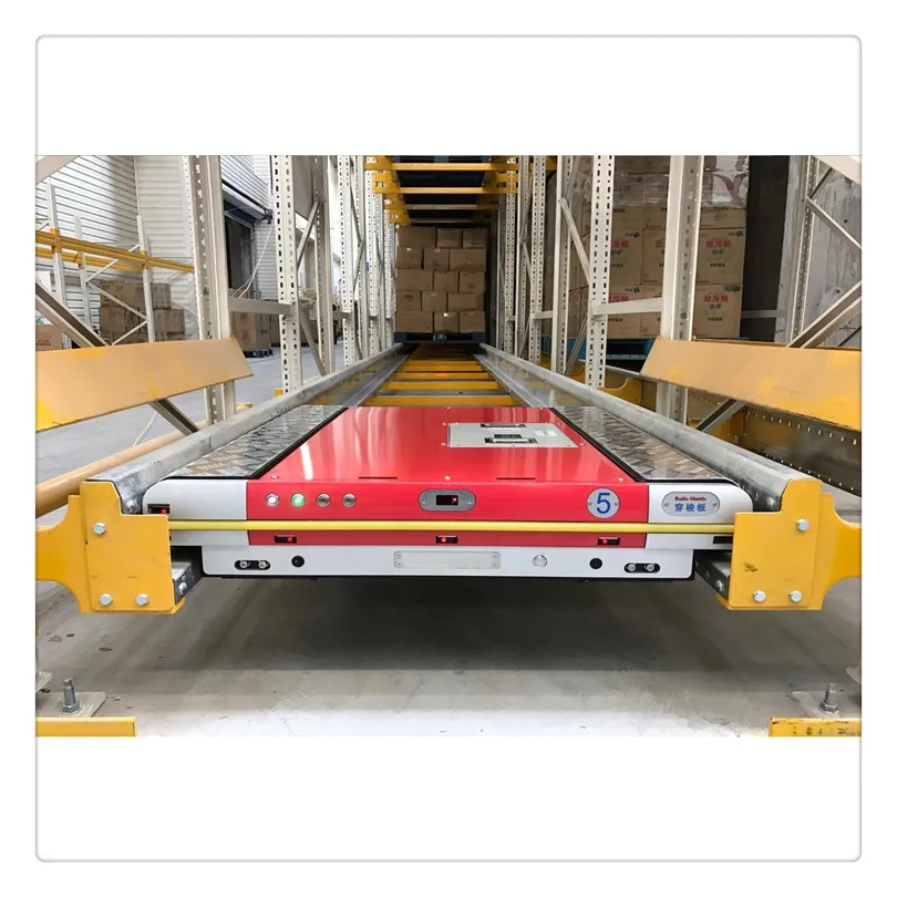 Sistema di stoccaggio a scaffale a doppio profondo con carrello radio per pallet in acciaio freddo ad alta densità nel magazzino pictures & photos