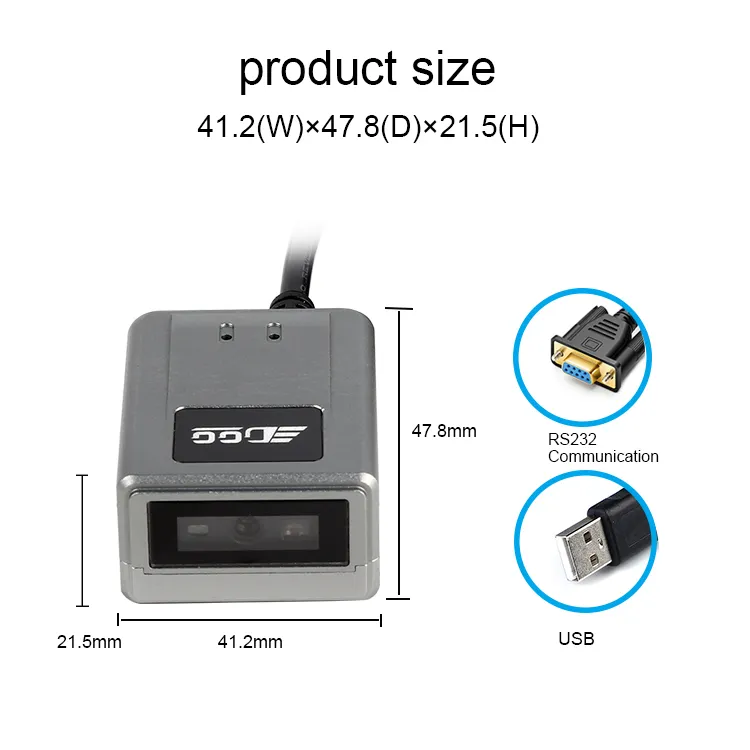 Ingebouwde Qr Code Lezer 2D Barcode Scanner Module Mrz Paspoort Lezer Vaste Montage Scanner RS232 pictures & photos