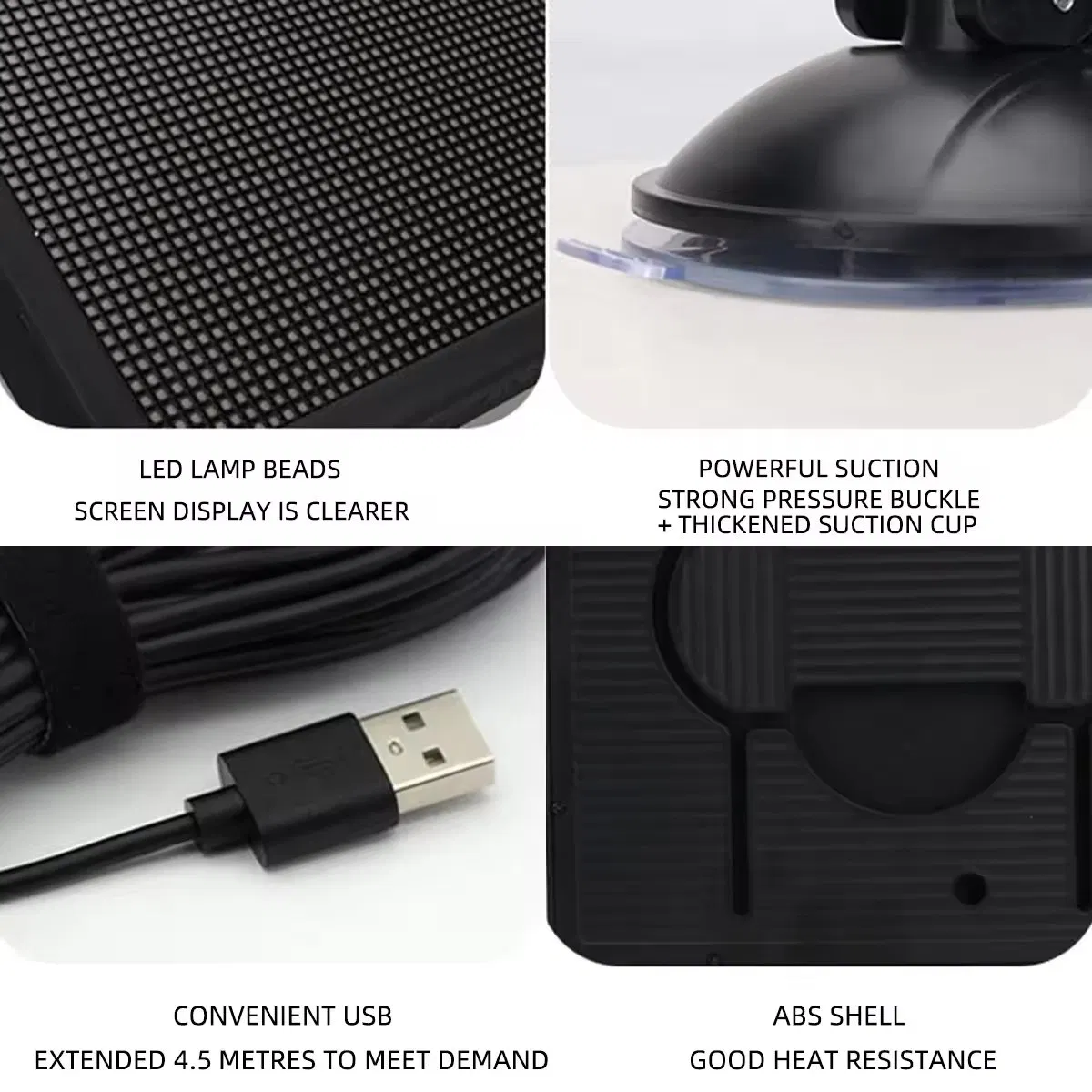 Insegna LED programmabile USB Schermo LED Matrice Display Pannello Pixel Luce per Finestrino Posteriore Auto pictures & photos