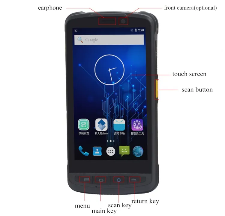 PDA portatile robusto GPS RTK Android con precisione di posizionamento differenziale a livello sub-metrico pictures & photos