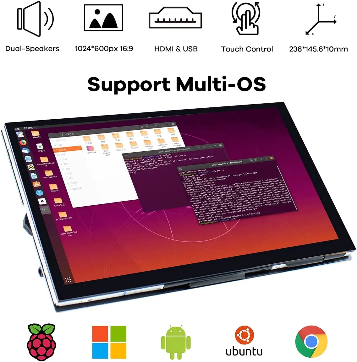 Modulo Schermo di Alta Qualità 10.1 Pollici Mpi1001 per Raspberry Pi pictures & photos