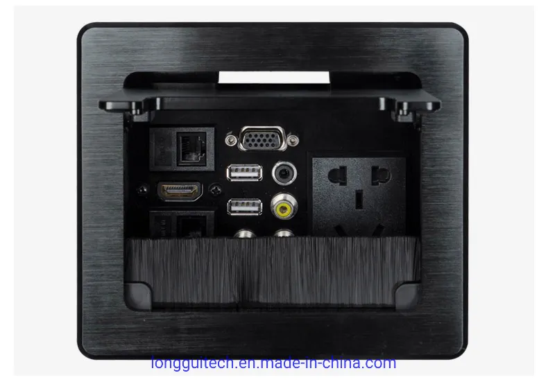 Caja de cables Brush, enchufe multifuncional para mesa pictures & photos
