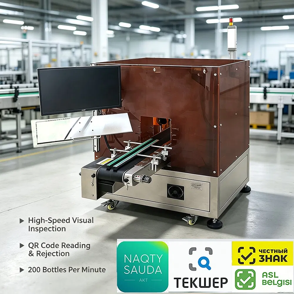 in-line visuele inspectiemachine met 6-Sided camera-array voor barcode- en defectinspectieapparatuur pictures & photos