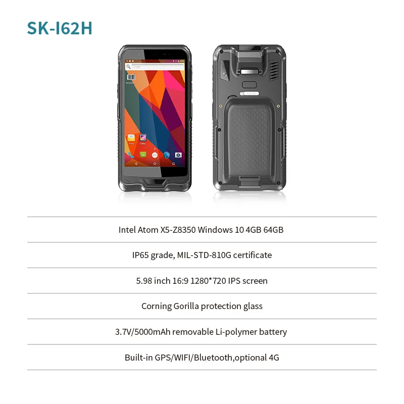 듀얼 카메라 전면 13.0MP 후면 16.0MP 데이터 수집 1d 2D NFC 바코드 스캐너 러기드 PDA 안드로이드 10 핸드헬드 러기드화된 태블릿 PC pictures & photos