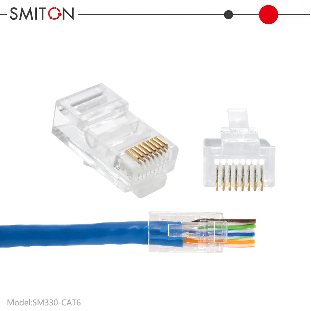 Cavo di rete UTP Rj 45 Rg45 Ethernet RJ45 Pass Through 8p8c Connettore modulare Cat 6 CAT6 RJ45 CAT6 pictures & photos