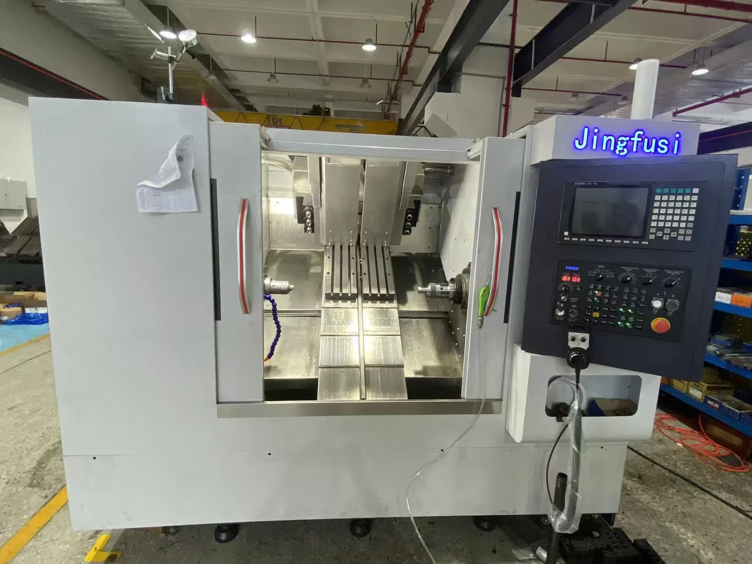 Doppelspindel-Syntec-Steuerung Drehfräsmaschine unterstützt komplexe G-Code-Programme für maßgeschneiderte Autoteile pictures & photos