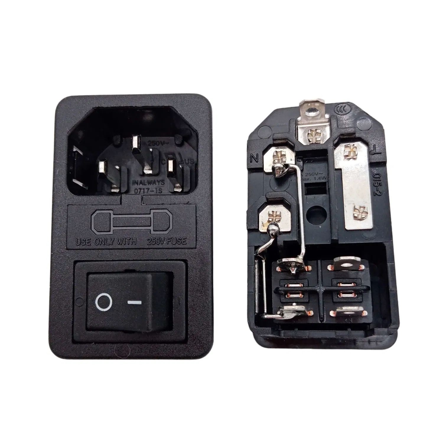 10A 250V ACロッカースイッチ 3 ピン IEC320 C14 インレットモジュールプラグヒューズ pictures & photos