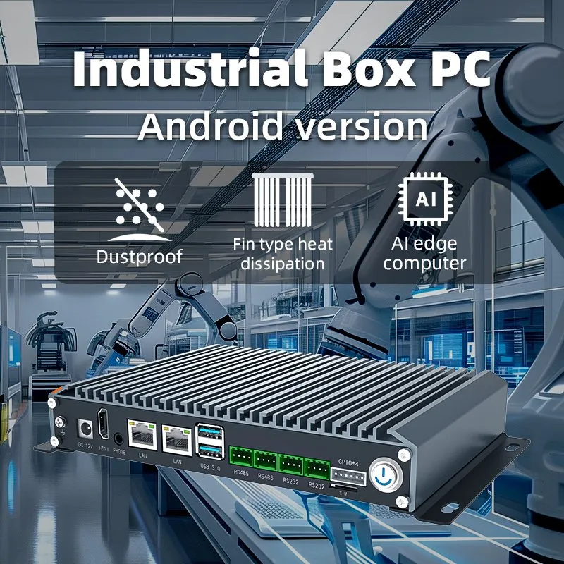 산업용 임베디드 박스 PC WiFi 4G Rk3568 인공지능 엣지 컴퓨터 IPC 알고리즘 제어 카운팅 SIM 카드 지그비 미니 PC 안드로이드 pictures & photos