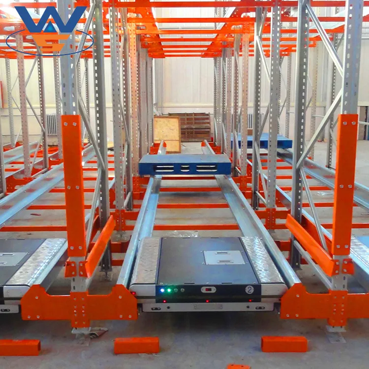 Système de rayonnage à navette automatique robuste en métal pour le stockage de palettes avec certification CE ISO pictures & photos