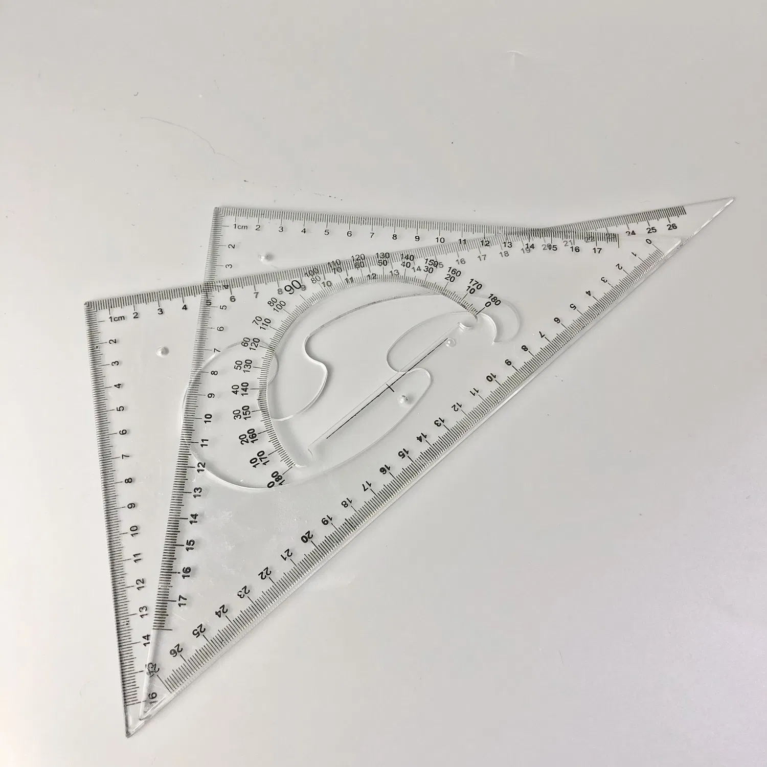 30cm Kunststoff Transparenz Mathematik Dreieck Messlineal Set für die Schule pictures & photos