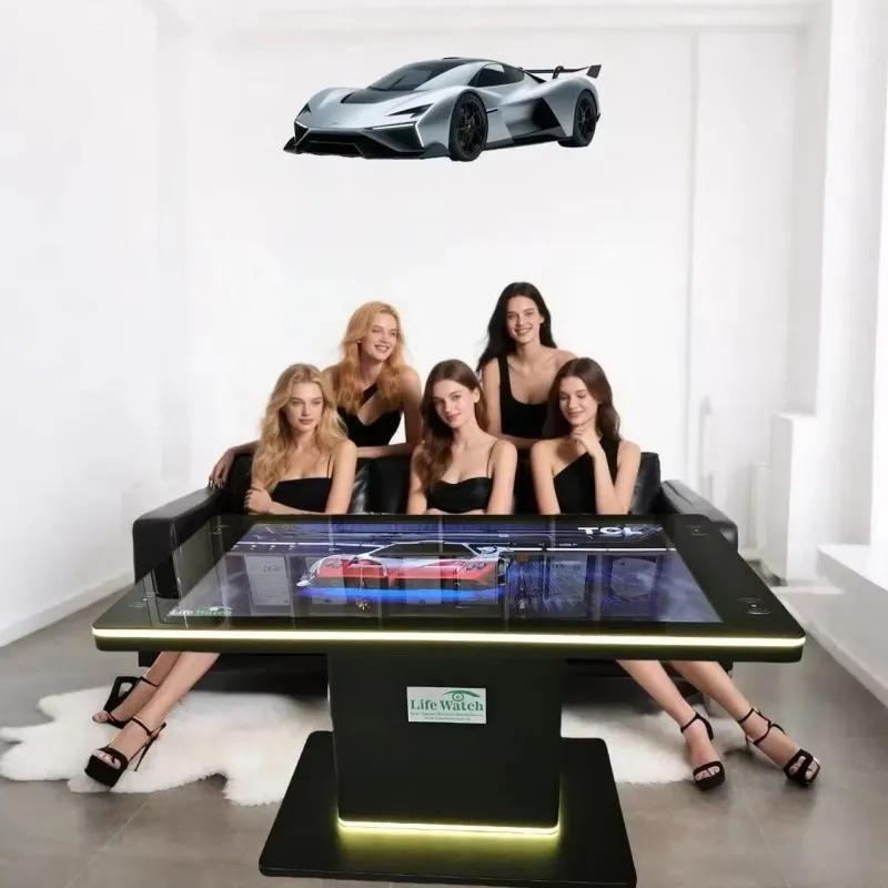 65-Inch แอนดรอยด์ วินโดวส์ LCD โต๊ะสัมผัสอัจฉริยะสำหรับเกม โต๊ะกาแฟควบคุมพร้อมโมดูล NFC สถานีชาร์จพลังงาน โมดูลกล้อง pictures & photos