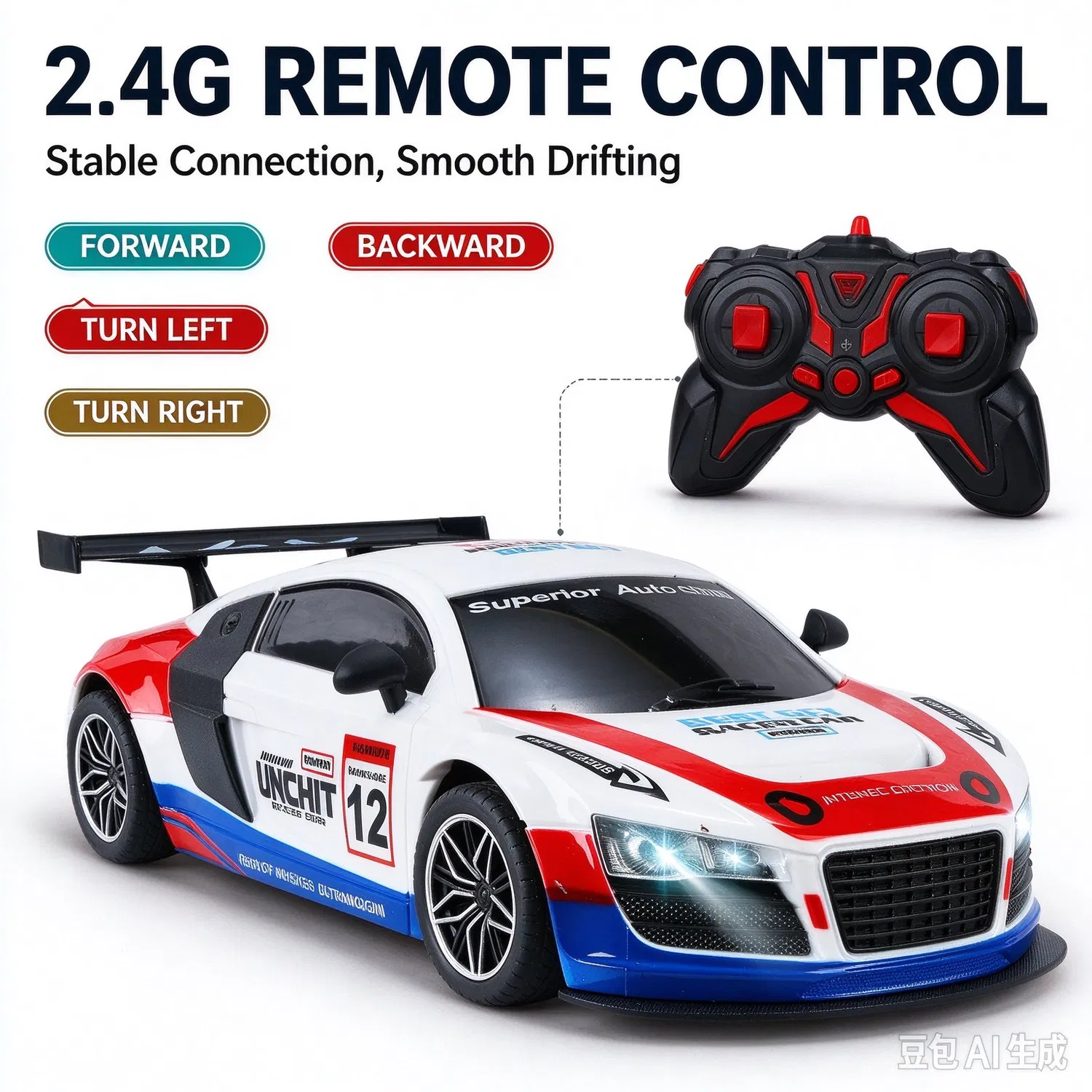 2.4G Modello di auto telecomandata con simulazione di gara e controllo remoto completo pictures & photos