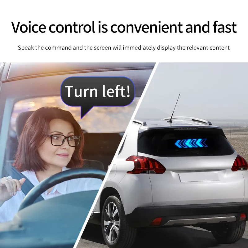 Display LED per auto intelligente con schermo posteriore, controllo remoto Bluetooth, luce interattiva a pixel per il finestrino posteriore dell'auto pictures & photos