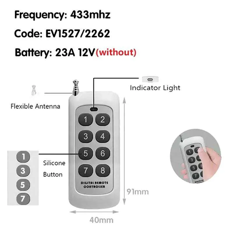 Apprendimento del codice del telecomando wireless RF pictures & photos