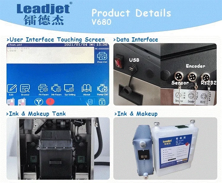 Eenvoudige codering automatische inkjet logo jet code inject printer datum en tijd printer pictures & photos