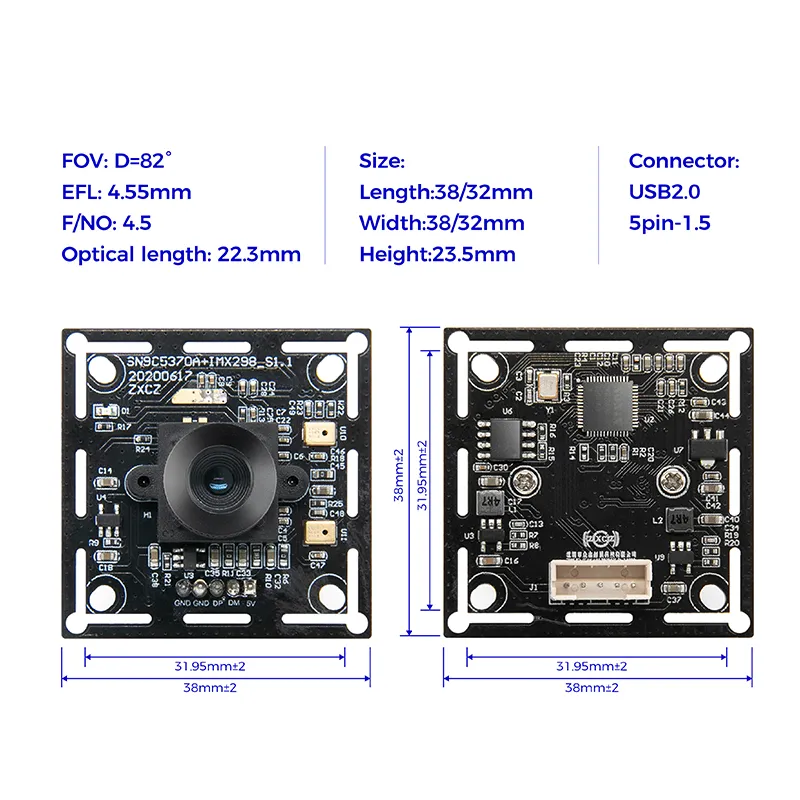 16MP กล้องเว็บ USB ความละเอียดสูง โมดูล Sony Imx298 โมดูลกล้อง USB CMOS โฟกัสคงที่ UVC สำหรับเครื่องสแกนเอกสาร pictures & photos