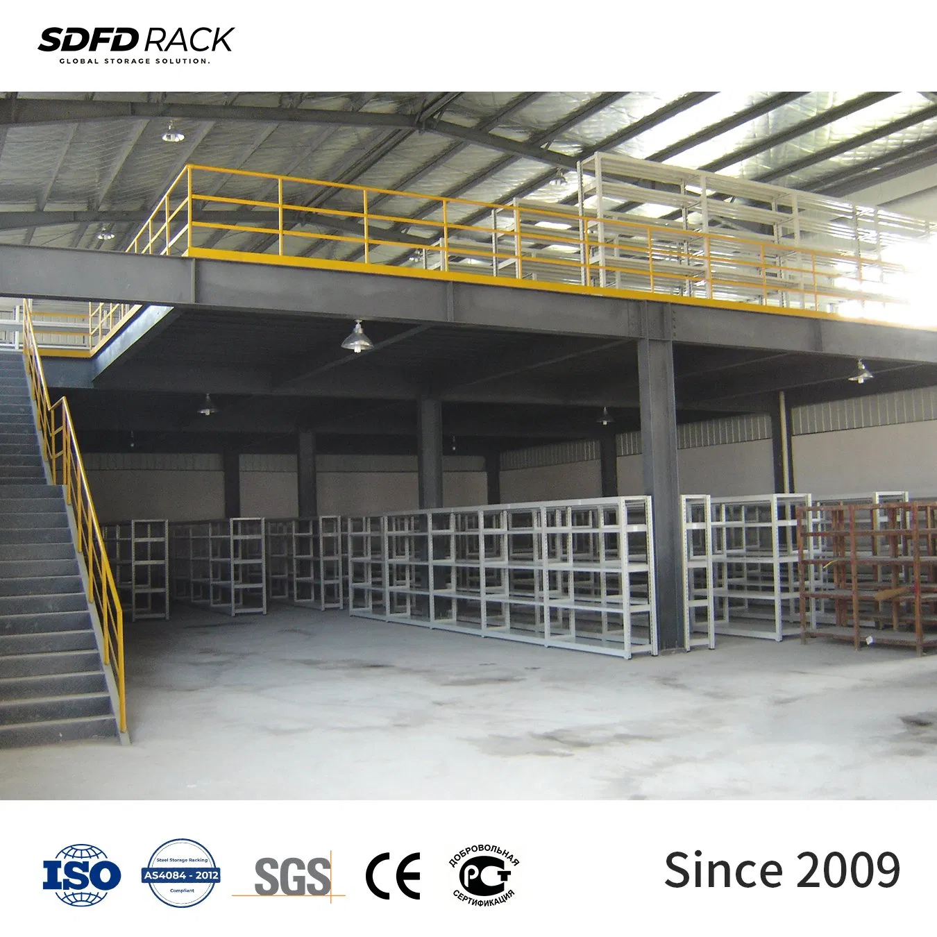 ชั้นวางเหล็ก mezzanine แบบหนักที่ปรับแต่งได้ ระบบจัดเก็บชั้นวาง mezzanine ชั้นวางพาเลท pictures & photos