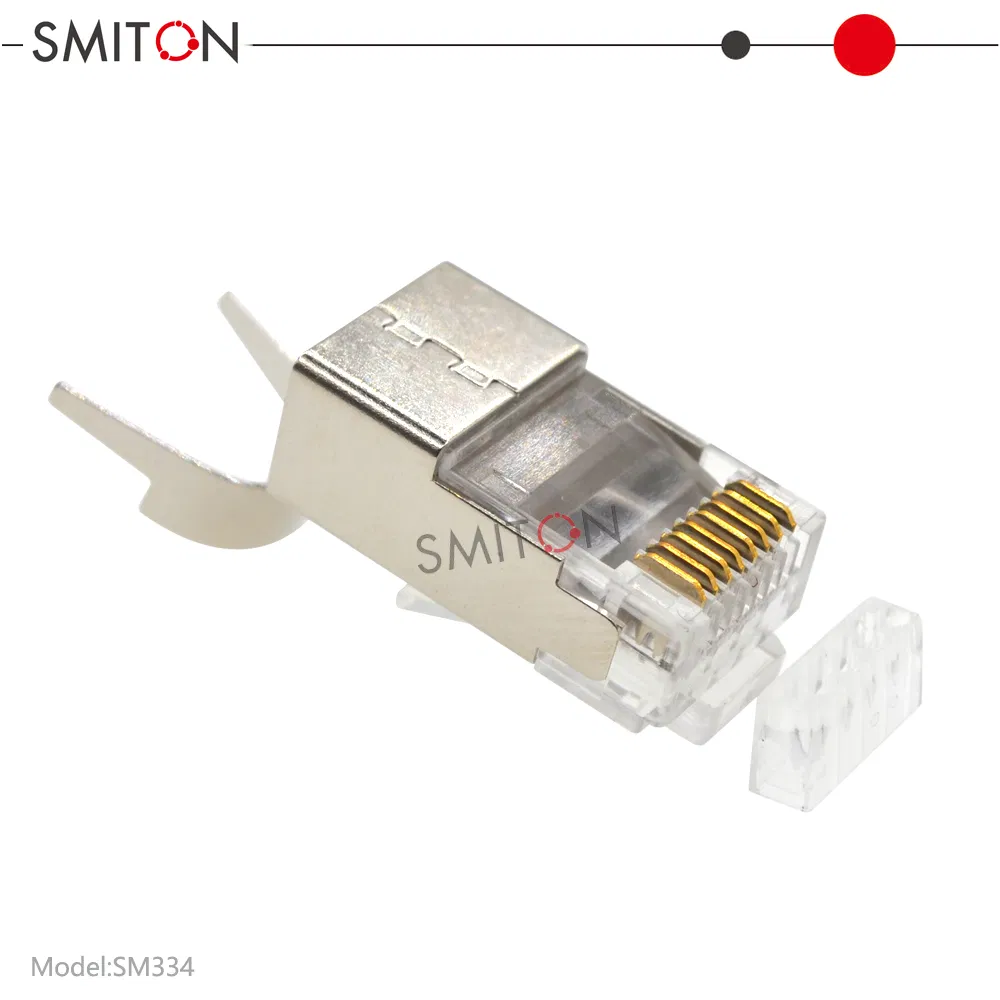 Высокопроизводительный Cat8 RJ45 8p8c Модульный разъем с экранированием 8p8c Адаптер сетевого кабеля STP FTP для использования с компьютером и маршрутизатором pictures & photos