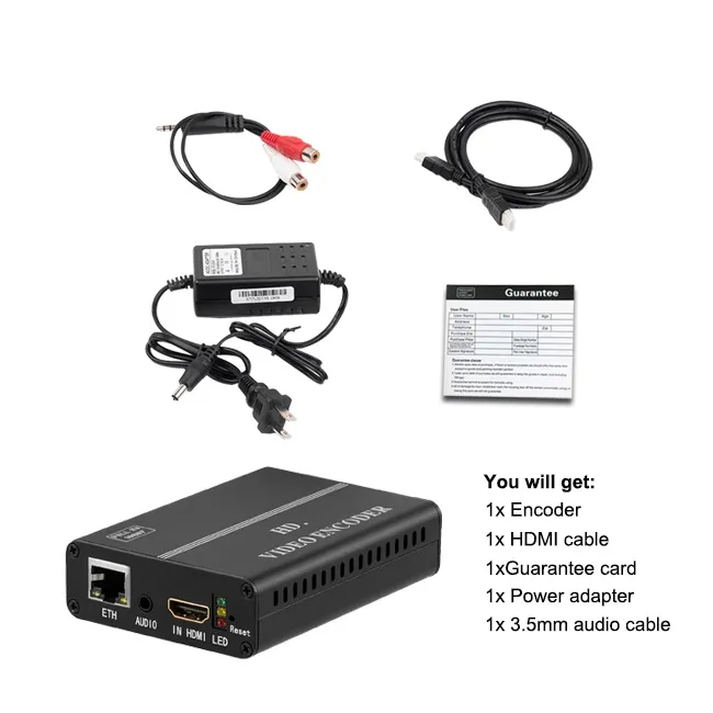 H. 264 AVC 미니 HDMI SRT HTTP RTSP RTMP RTMPS UDP HLS 멀티캐스트 유니캐스트 풀 HD IPTV 스트리밍 IP H264 인코더 pictures & photos