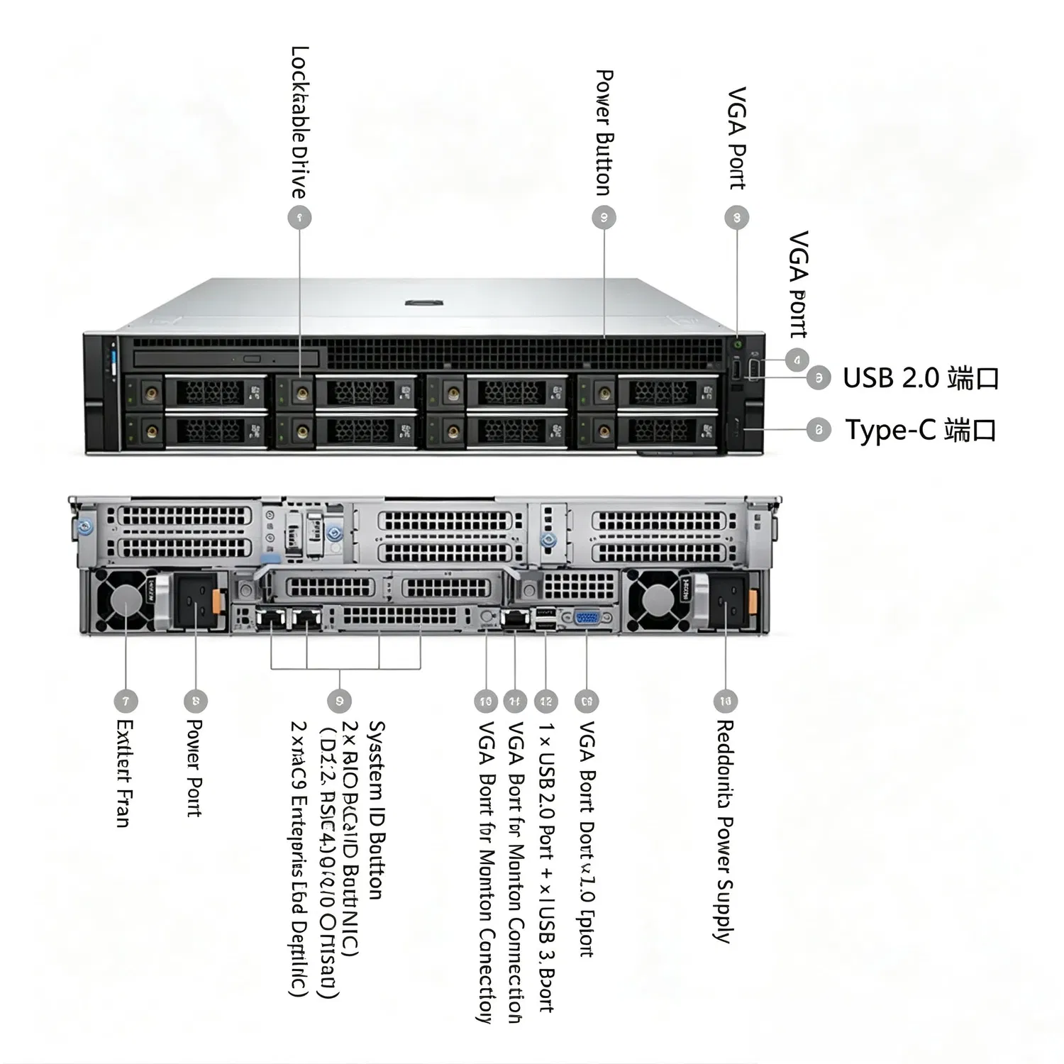 高性能2Uラックワークステーションデルプレシジョン7960ラック pictures & photos