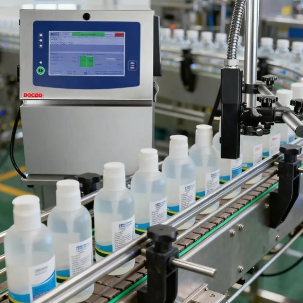 Hochgeschwindigkeits-S2000 kontinuierlicher Cij Kleinbuchstaben-Tintenstrahldrucker Barcode-Druckmaschine für Flasche Kabelcodierung pictures & photos