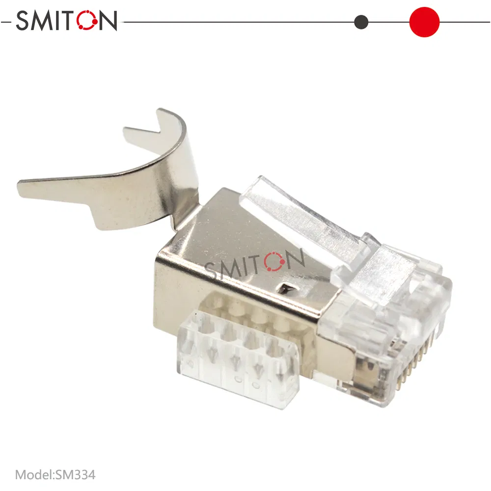 Высокопроизводительный Cat8 RJ45 8p8c Модульный разъем с экранированием 8p8c Адаптер сетевого кабеля STP FTP для использования с компьютером и маршрутизатором pictures & photos