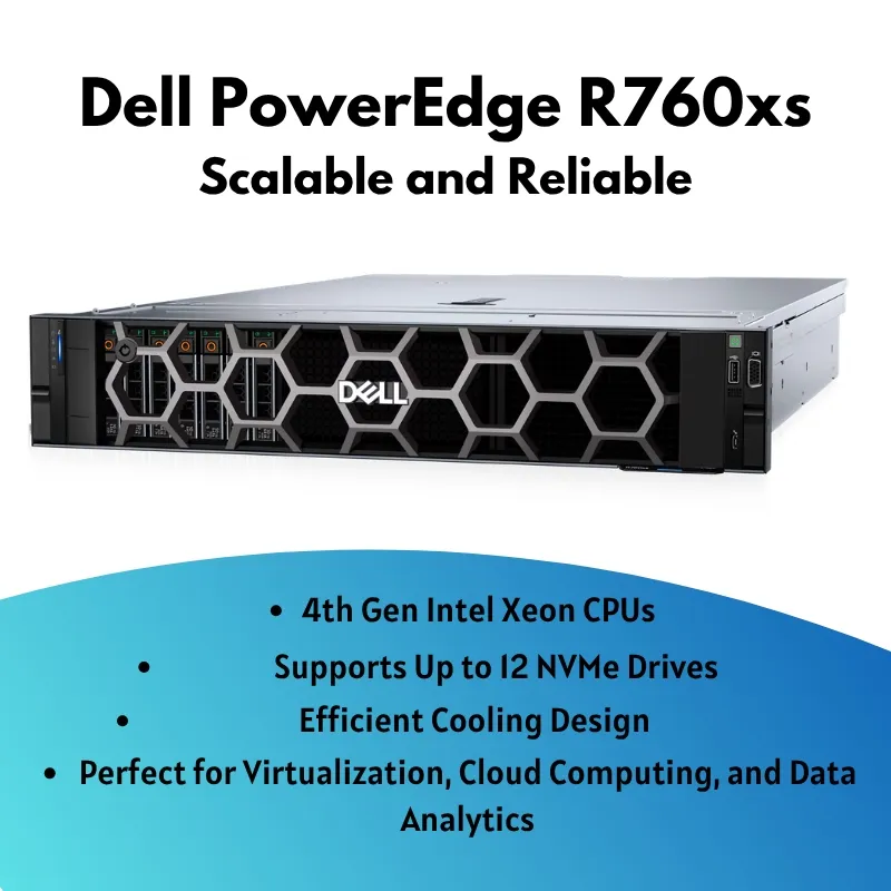เซิร์ฟเวอร์จัดเก็บข้อมูล GPU สำหรับศูนย์ข้อมูล DELL Poweredge R760 Enterprise Ai Rack R760xa R760xs R760xd2 pictures & photos