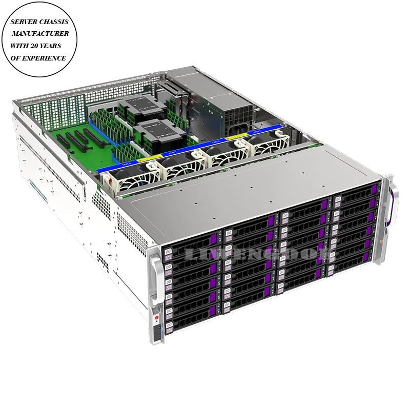 Case per computer industriale rackmount con archiviazione collegata in rete, chassis server personalizzato pictures & photos