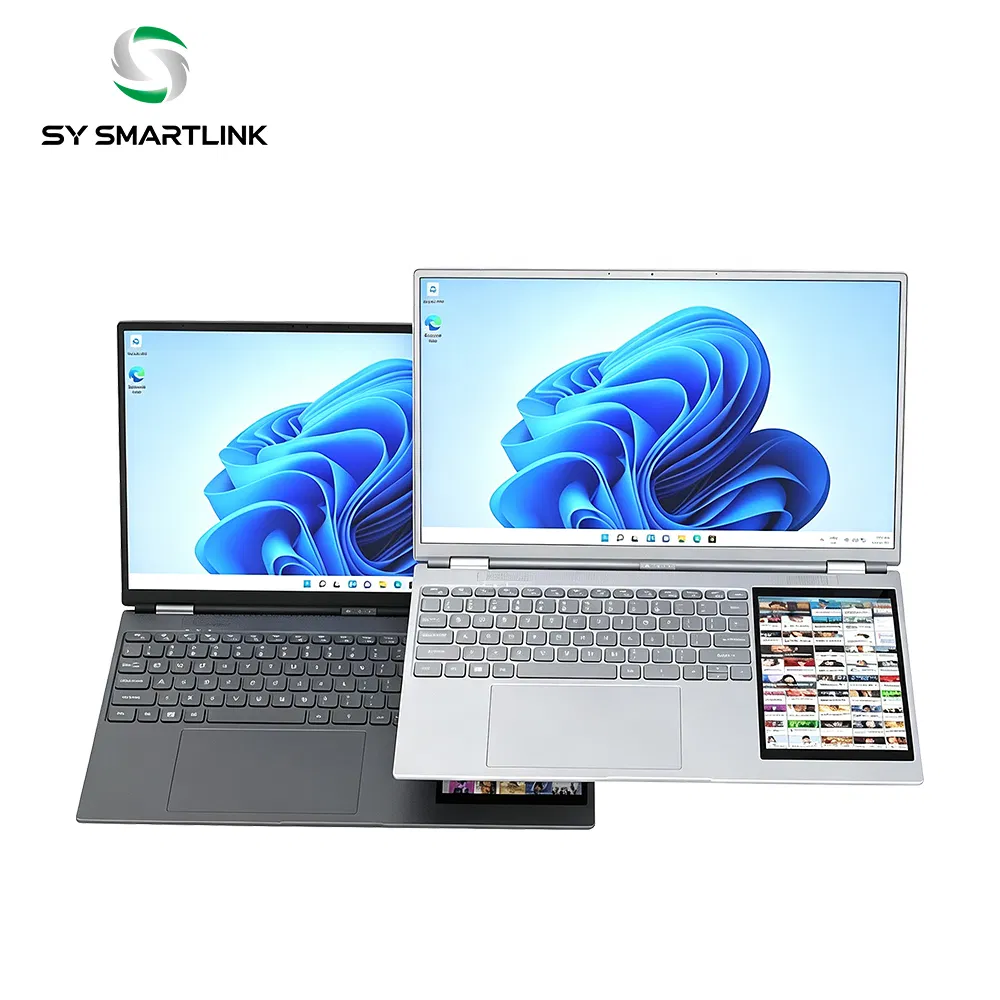 Computer portatile personalizzato con doppio monitor 15.6 pollici 7 pollici touch display Intel UHD Graphics DDR4 memoria per programmatori, trader e utenti d'ufficio pictures & photos