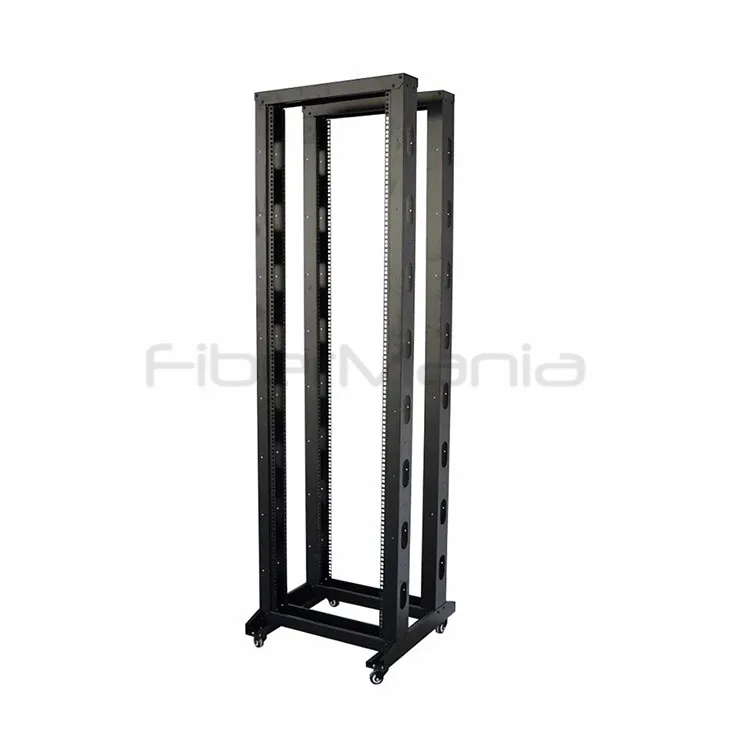 42U 19 Zoll Offenes Rack 4 Pfosten Server Rack Doppeltes Offenes Gestell Netzwerkgeräte Rack Schrank Verstellbare Tiefe Stahl Rack mit Rollen pictures & photos