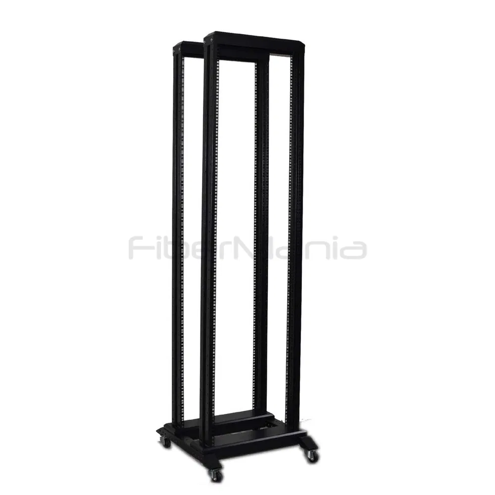 42U 19 Zoll Offenes Rack 4 Pfosten Server Rack Doppeltes Offenes Gestell Netzwerkgeräte Rack Schrank Verstellbare Tiefe Stahl Rack mit Rollen pictures & photos