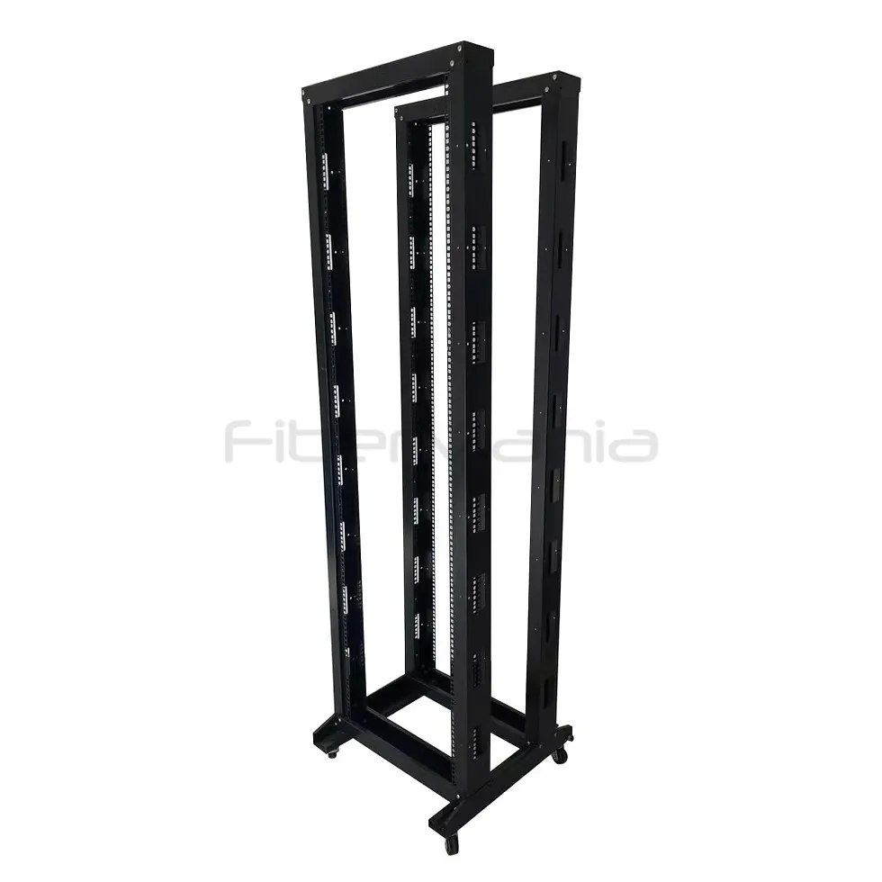 42U 19 Zoll Offenes Rack 4 Pfosten Server Rack Doppeltes Offenes Gestell Netzwerkgeräte Rack Schrank Verstellbare Tiefe Stahl Rack mit Rollen pictures & photos