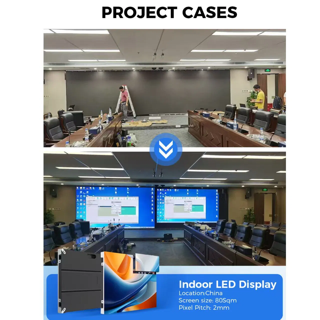 Hoge Resolutie Conferentie LED Wand Volle Kleur Vaste LED Display Scherm pictures & photos