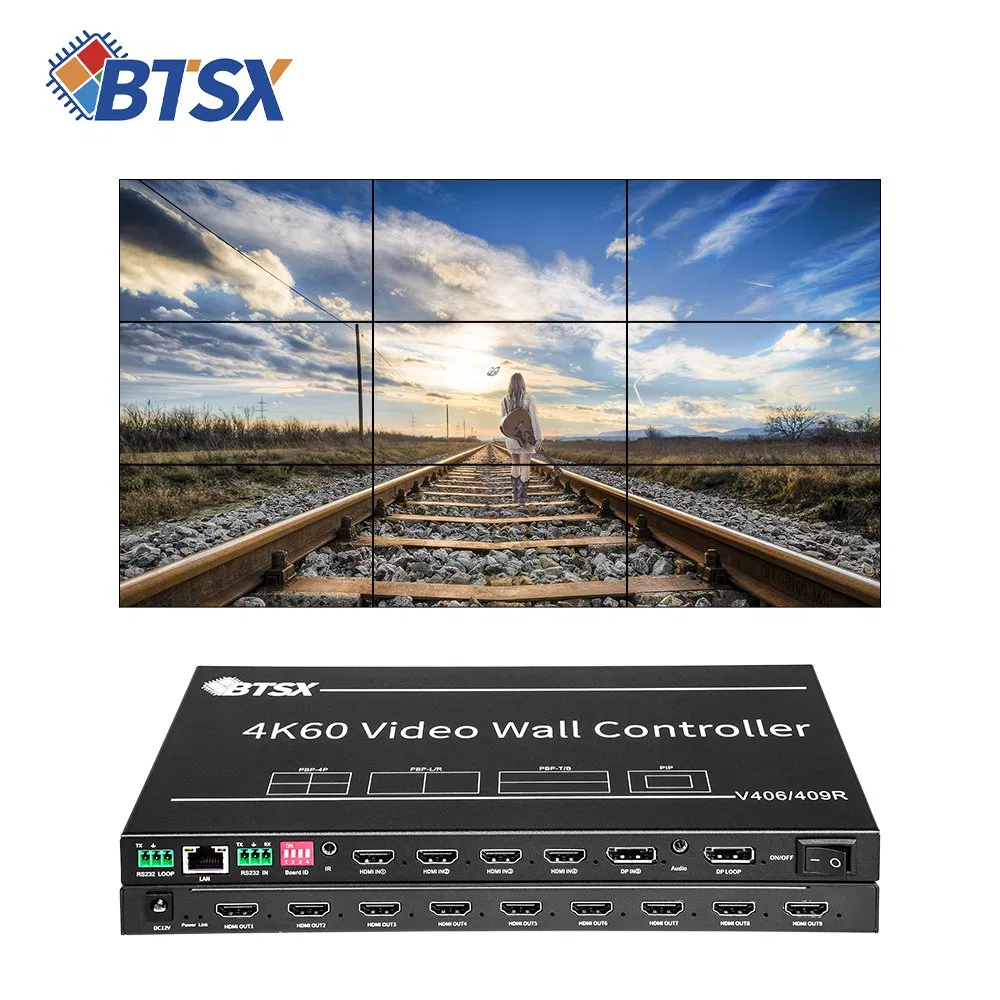 4K HDMI ビデオウォールコントローラープロセッサー マルチスクリーン スプライシング回転ディスプレイ pictures & photos