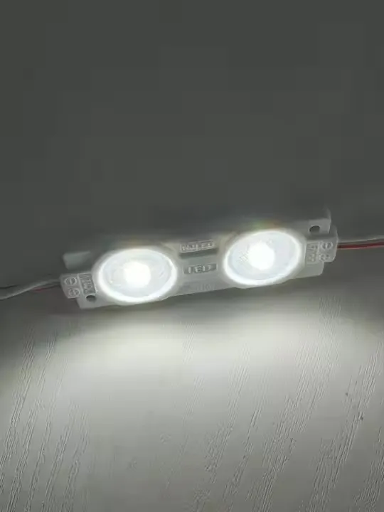 โมดูลไฟ LED DC 12V พร้อมเลนส์ โมดูลไฟ LED 2LEDs 1.2watt สำหรับกล่องโฆษณา pictures & photos