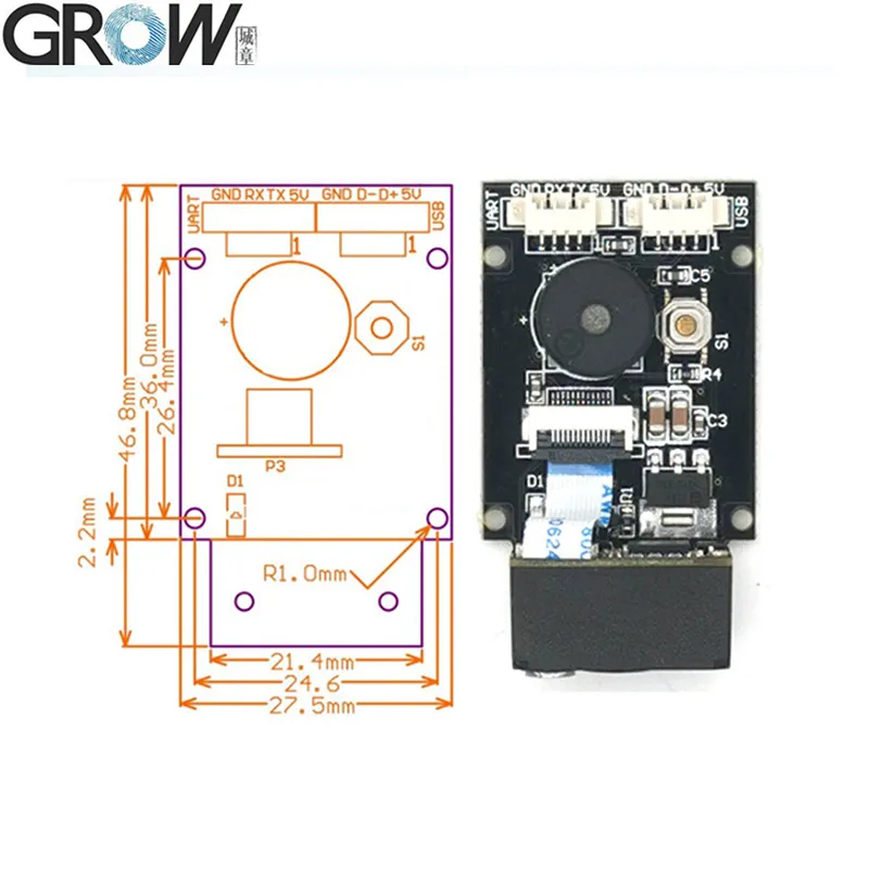 Crecer GM77 1d 2D Módulo Lector de Código de Barras y Código QR pictures & photos