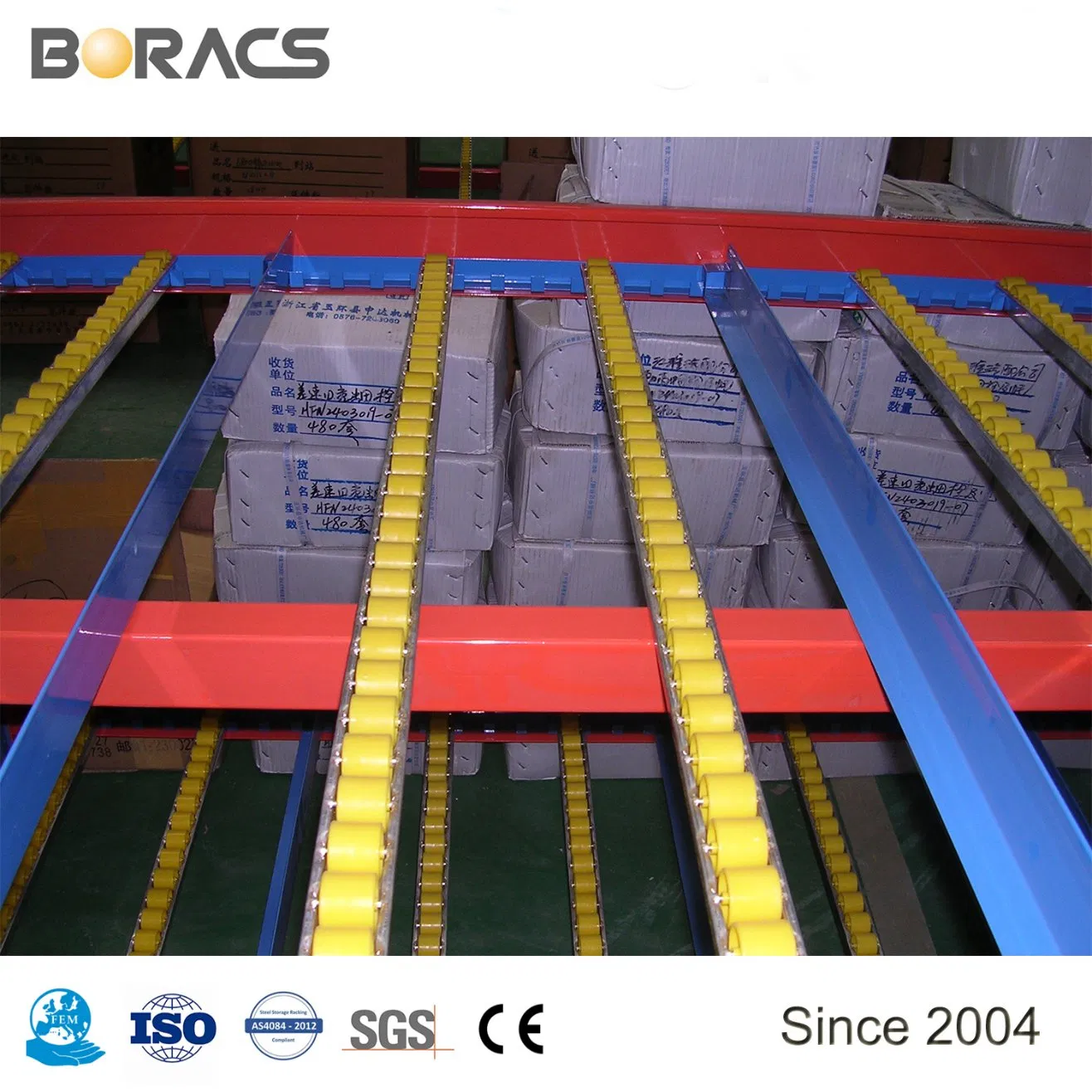 FIFO 창고 재고 저항 및 녹 방지 흐름 팔레트 랙 시스템 pictures & photos