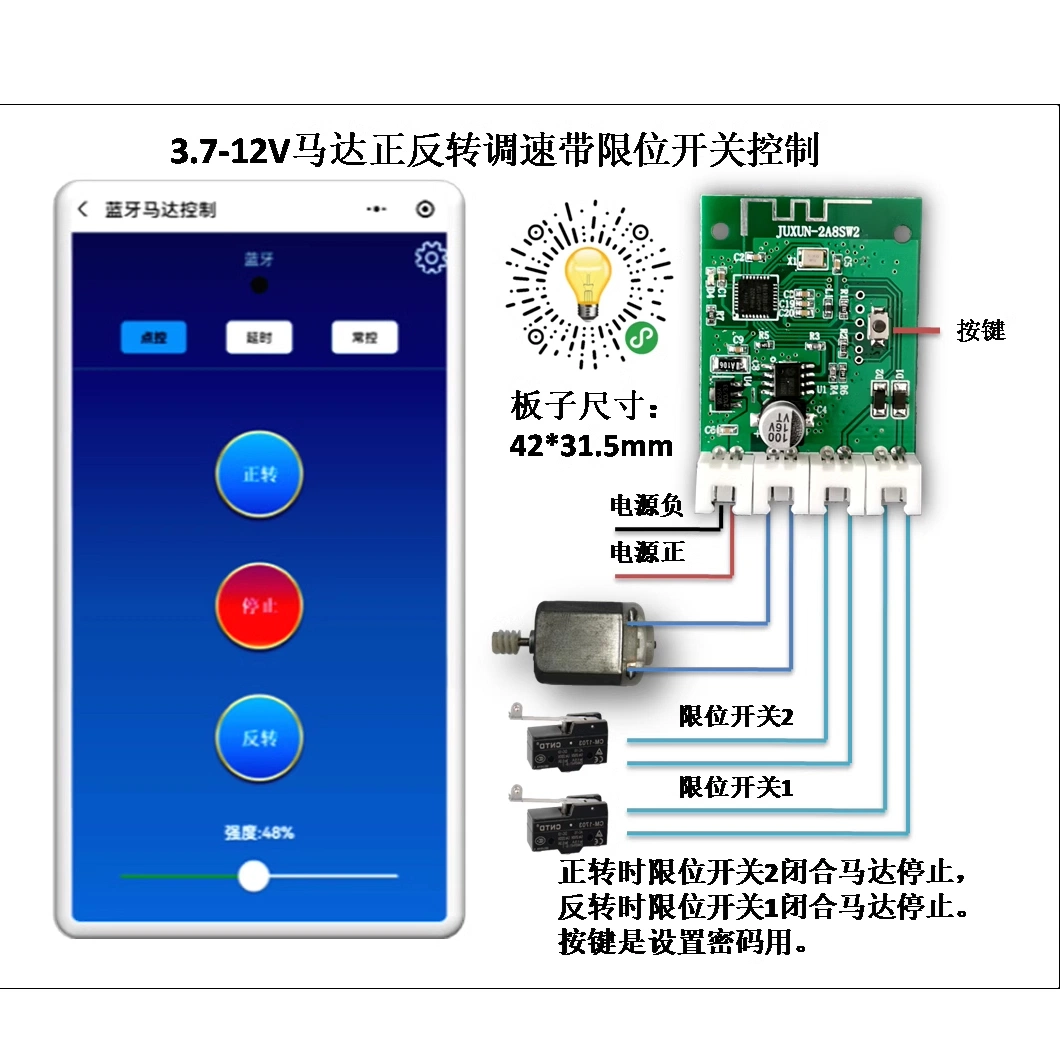 Bluetooth Kleine Motor Vooruit en Achteruit Rotatie Wechat Mini Programma Besturingsmodule pictures & photos