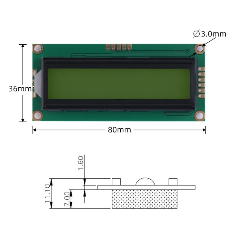 5V โมดูลจอแสดงผล LCD สองแถวสำหรับการควบคุม Arduino pictures & photos