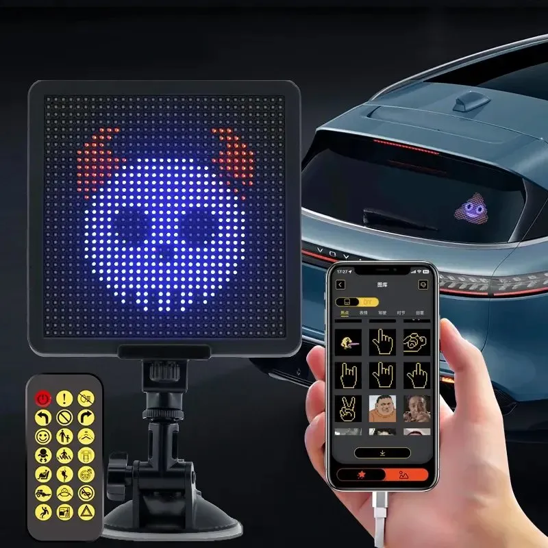 Insegna LED programmabile USB Schermo LED Matrice Display Pannello Pixel Luce per Finestrino Posteriore Auto pictures & photos