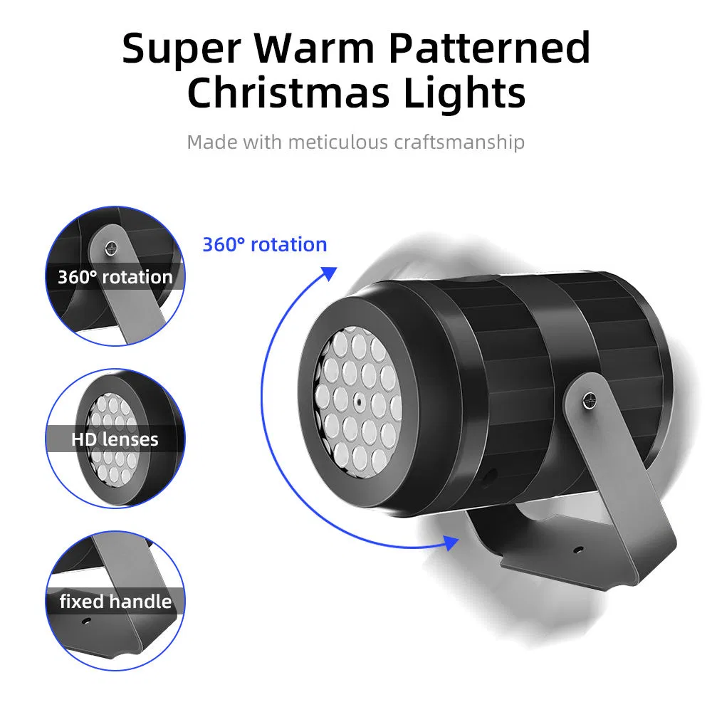 Sneeuwvlok Kerstprojector Roterend Patroon LED pictures & photos