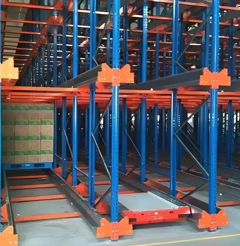 Sistema de estanterías automáticas de palets multifuncional, estanterías de almacenamiento para almacenes, estanterías con carretilla radiofónica para equipos de seguridad en almacenes pictures & photos