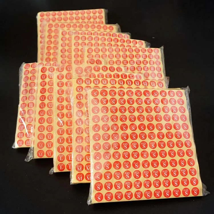 Code Etikett Aufkleber Code Markierung Roter runder Aufkleber Größe Etikett Code Etikett Papier Code Nummer Aufkleber Kleidungstasche Code Aufkleber pictures & photos