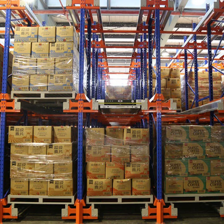 Nieuwe semi-geautomatiseerde metalen rek roestvrij staal magazijn palletopslag verplaatsbaar pallet automatisch rek radio shuttle rek systeem pictures & photos