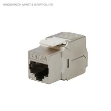CAT6A Công cụ keystone jack không cần dụng cụ FTP180 Độ RJ45 Keystone jack mạng keystone coupler RJ45 Mô-đun Ethernet