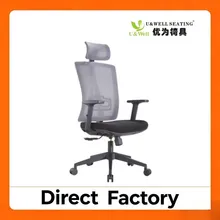Chaise de bureau exécutive en maille réglable avec appui-tête