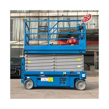 Yükseltilmiş Makaslı Lift Elektrikli İskele Lift Platformu Hava Çalışma Platformu